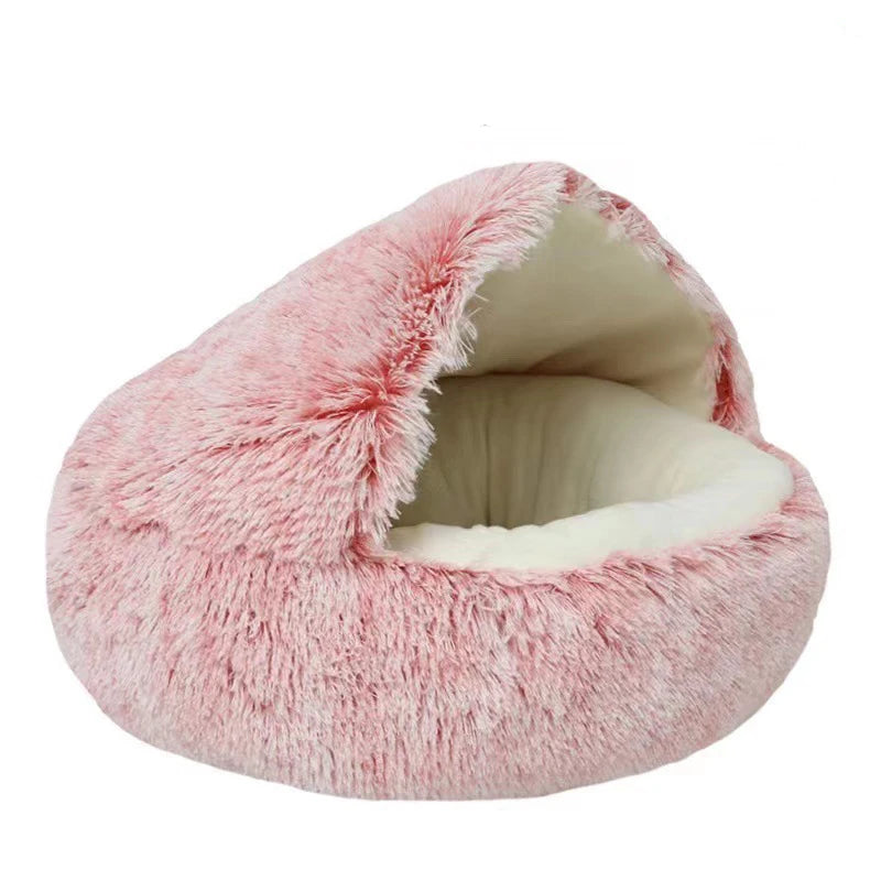 Cama Nido de Felpa para Mascotas | Suave, Cálida y Acogedora para Gatos y Perros Pequeños