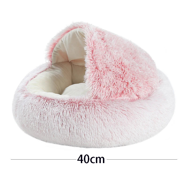 Cama Nido de Felpa para Mascotas | Suave, Cálida y Acogedora para Gatos y Perros Pequeños