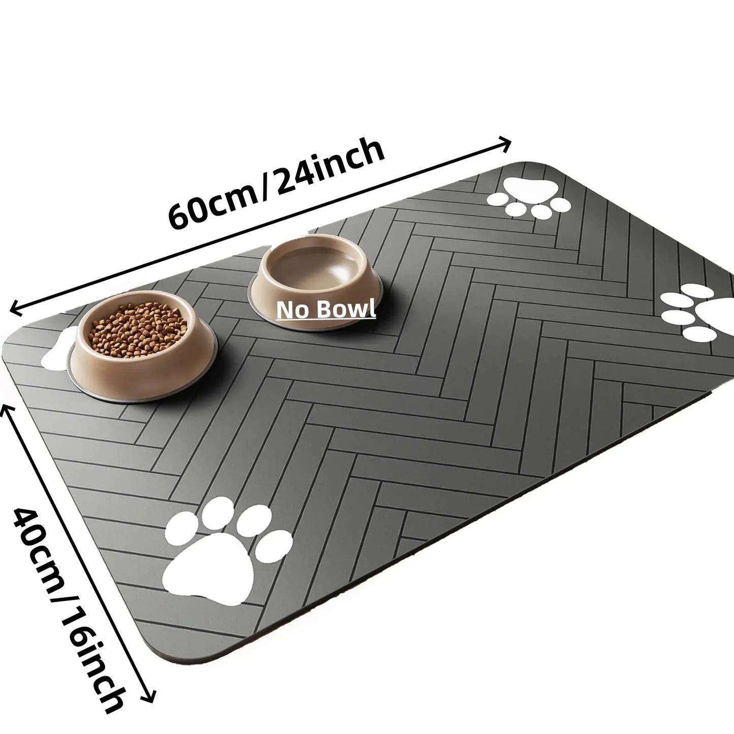 Alfombrilla de Alimentación para Mascotas | Antideslizante & Absorbente