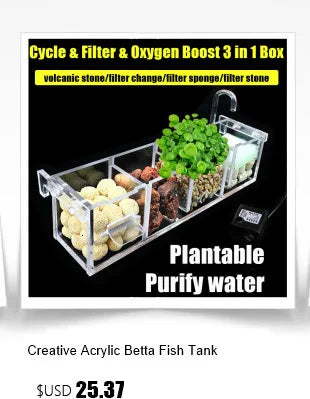 Acuario de acrílico personalizado para peces y tortugas