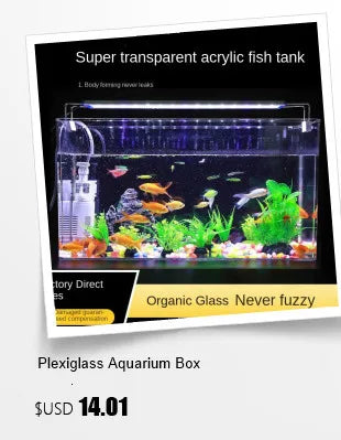 Acuario de acrílico personalizado para peces y tortugas