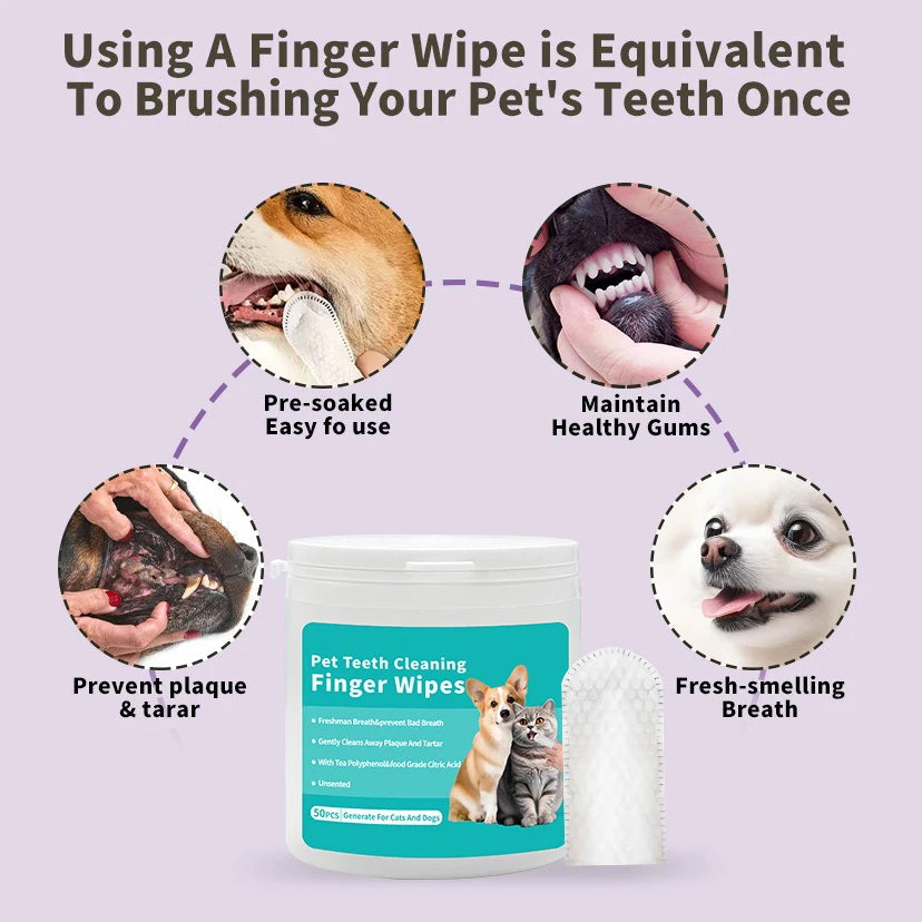 Cepillo de Dientes Desechable para Mascotas | Higiene Bucal para Perros y Gatos