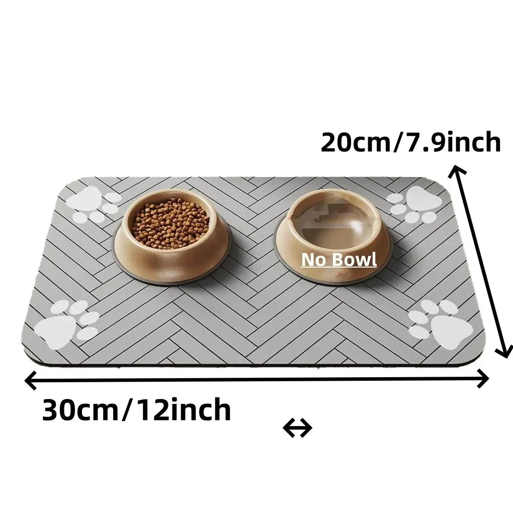 Alfombrilla de Alimentación para Mascotas | Antideslizante & Absorbente