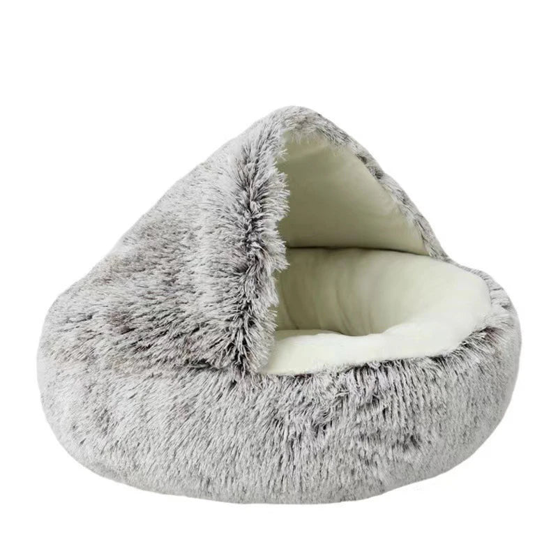 Cama Nido de Felpa para Mascotas | Suave, Cálida y Acogedora para Gatos y Perros Pequeños